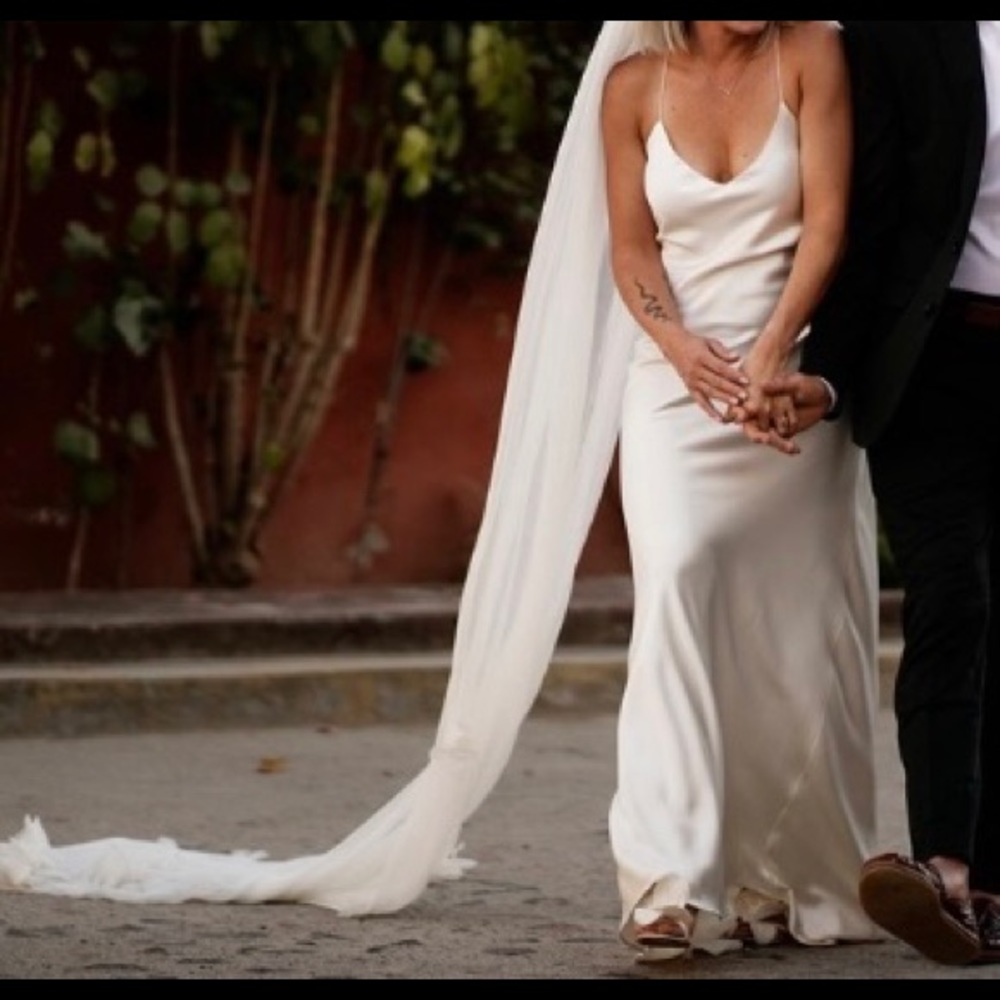 Ritual Unions - slip wedding dress - custom handmade size 4 100% silk